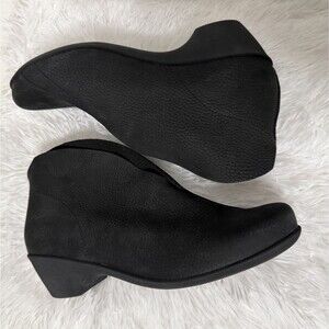Loints Of Holland Boots Womens 37 US 6.5 Black Muze Nubuck Ankle Leather Booties